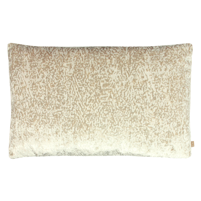 Kai Lynx Velvet Jacquard Rectangular Cushion Cover in Snow