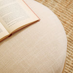 Floral Beige Furniture - Mabel Wooden Footstool Oak Voyage Maison
