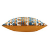 Geometric Orange Cushions - Metro Abstract Velvet Jacquard Feather Filled Cushion Ginger Furn