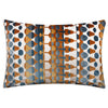 Geometric Orange Cushions - Metro Abstract Velvet Jacquard Feather Filled Cushion Ginger Furn
