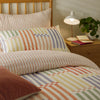 Abstract Multi Bedding - Madison Stripe Printed Soft Touch Duvet Cover Set Multi/Apricot Duvet Day