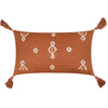 Meare Embroidered Cotton Cushion Ginger