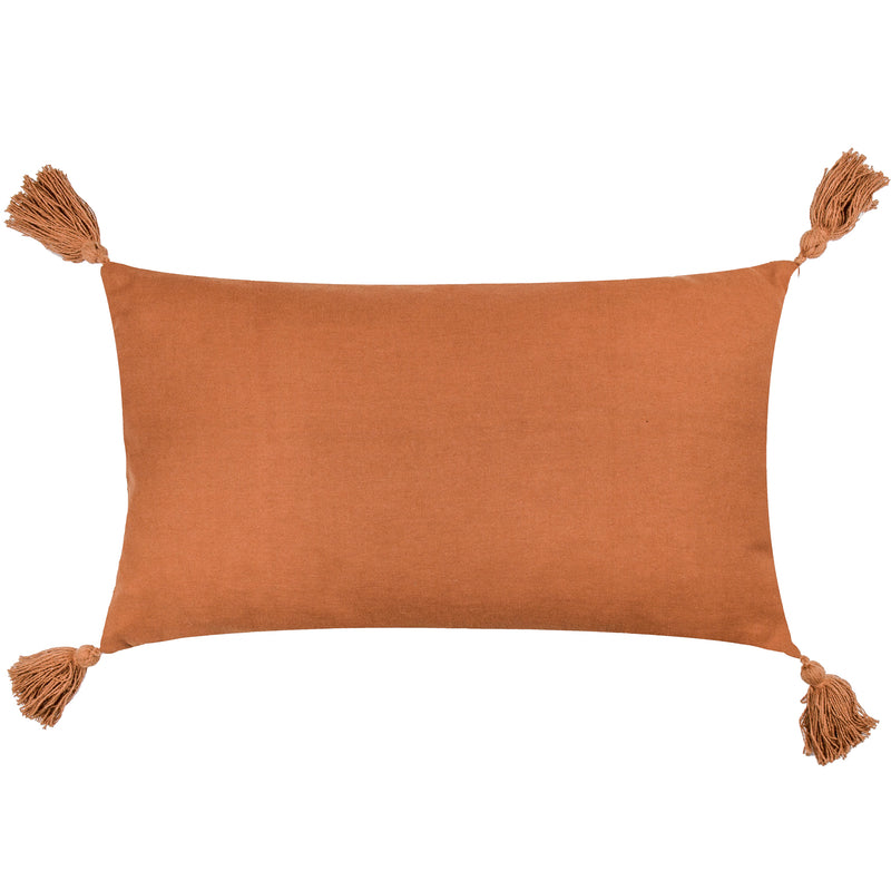 Meare Embroidered Cotton Cushion Ginger