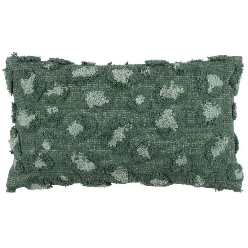 furn. Maeve Tufted Leopard Print Cushion Cover in Eucalyptus