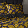 EW by Edinburgh Weavers Magali Tropical Printed Cotton Sateen Piped Duvet Cover Set in Ochre