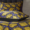 EW by Edinburgh Weavers Magali Tropical Printed Cotton Sateen Piped Duvet Cover Set in Ochre