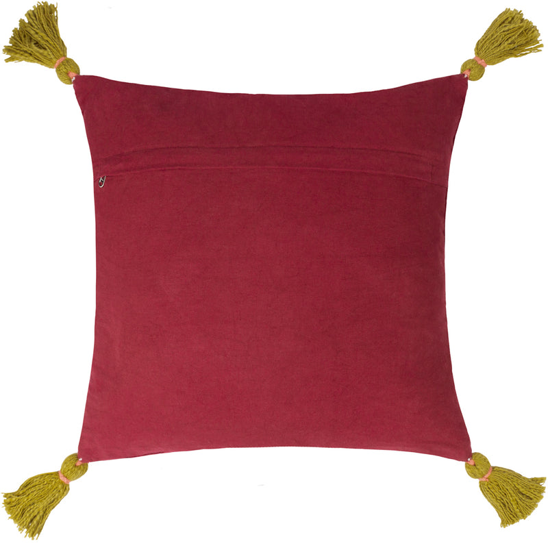 Wylder Magic Mushrooms Cushion Cover in Ruby Red