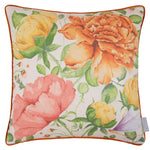 Floral Orange Cushions - Maisie Printed Piped Cushion Cover Sand Voyage Maison