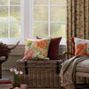 Floral Orange Cushions - Maisie Printed Piped Cushion Cover Sand Voyage Maison