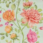 Floral Green Fabric - Maisie Printed Cotton Fabric (By The Metre) Sage Voyage Maison