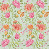 Floral Green Fabric - Maisie Printed Cotton Fabric (By The Metre) Sage Voyage Maison