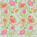 Floral Green Fabric - Maisie Printed Cotton Fabric (By The Metre) Sage Voyage Maison