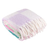 Check Multi Throws - Maisie Checked Tasselled Throw Aqua Blossom Furn