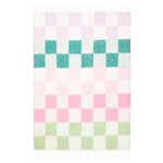 Check Multi Throws - Maisie Checked Tasselled Throw Aqua Blossom Furn