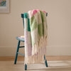 Check Multi Throws - Maisie Checked Tasselled Throw Aqua Blossom Furn
