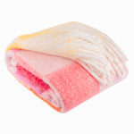 Check Multi Throws - Maisie Checked Tasselled Throw Citrus Blush Furn