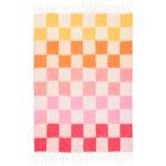 Check Multi Throws - Maisie Checked Tasselled Throw Citrus Blush Furn