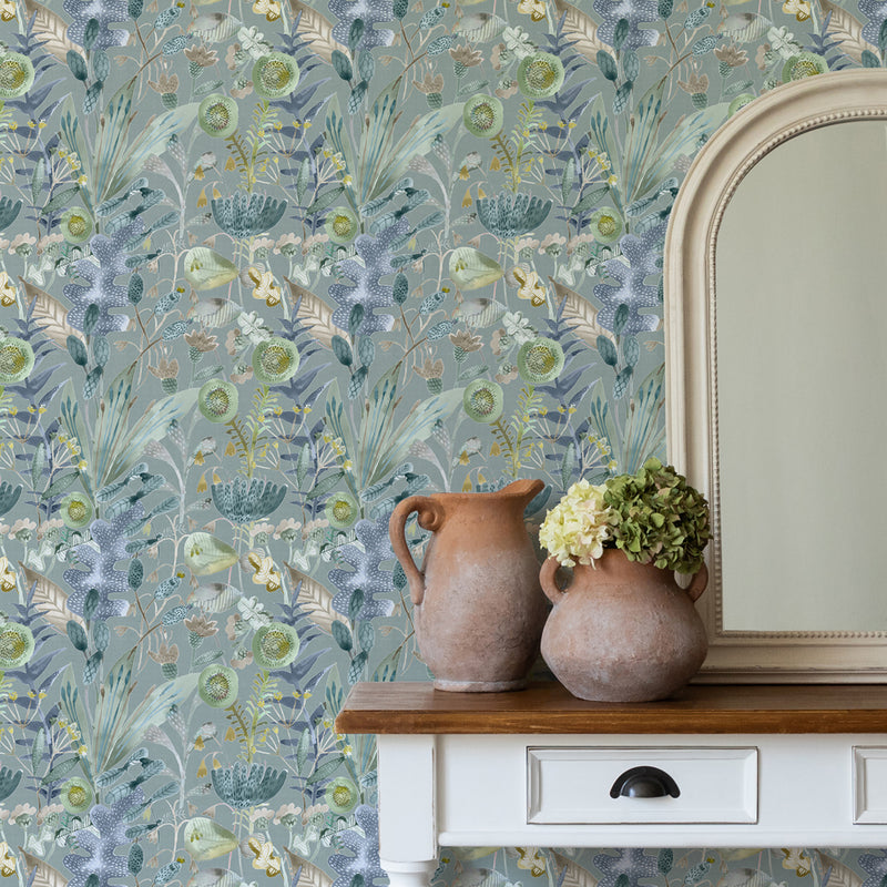 Voyage Maison Maizey 1.4m Wide Width Wallpaper in Cornflower