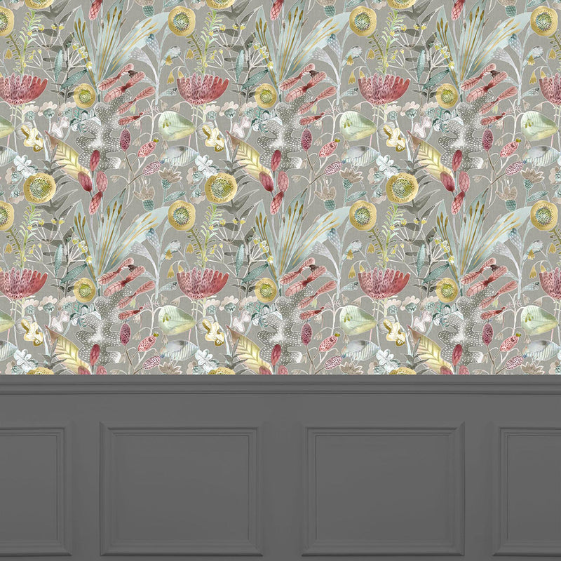 Voyage Maison Maizey 1.4m Wide Width Wallpaper in Granite