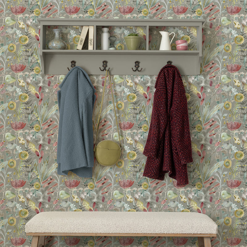 Voyage Maison Maizey 1.4m Wide Width Wallpaper in Granite