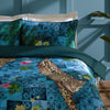 Animal Blue Bedding - Majorelle Exotic Pillowcase Pair Azure Blue Paoletti