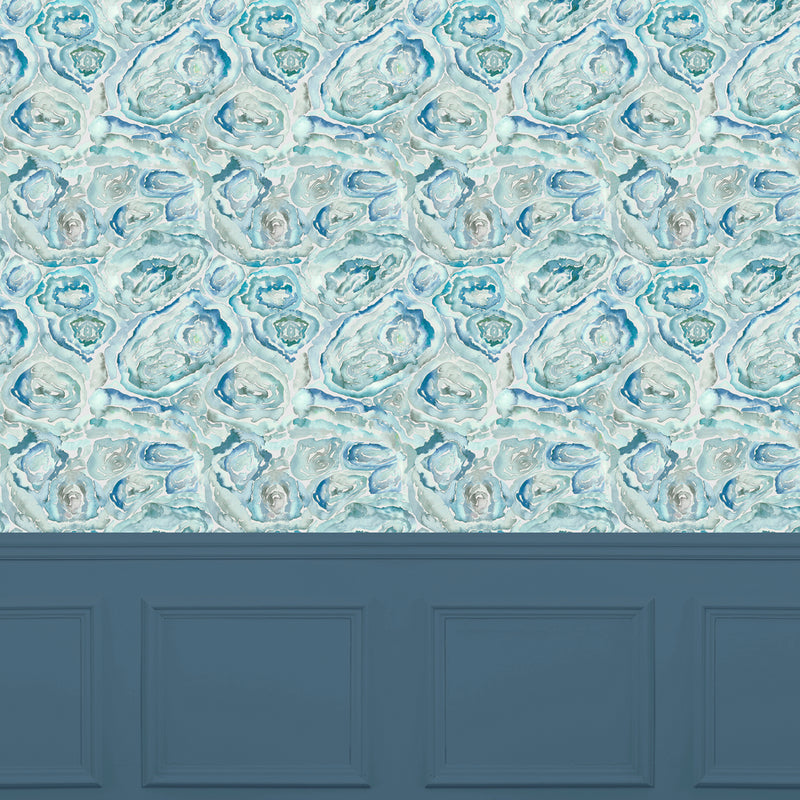 Voyage Maison Malachite 1.4m Wide Width Wallpaper in Cobalt