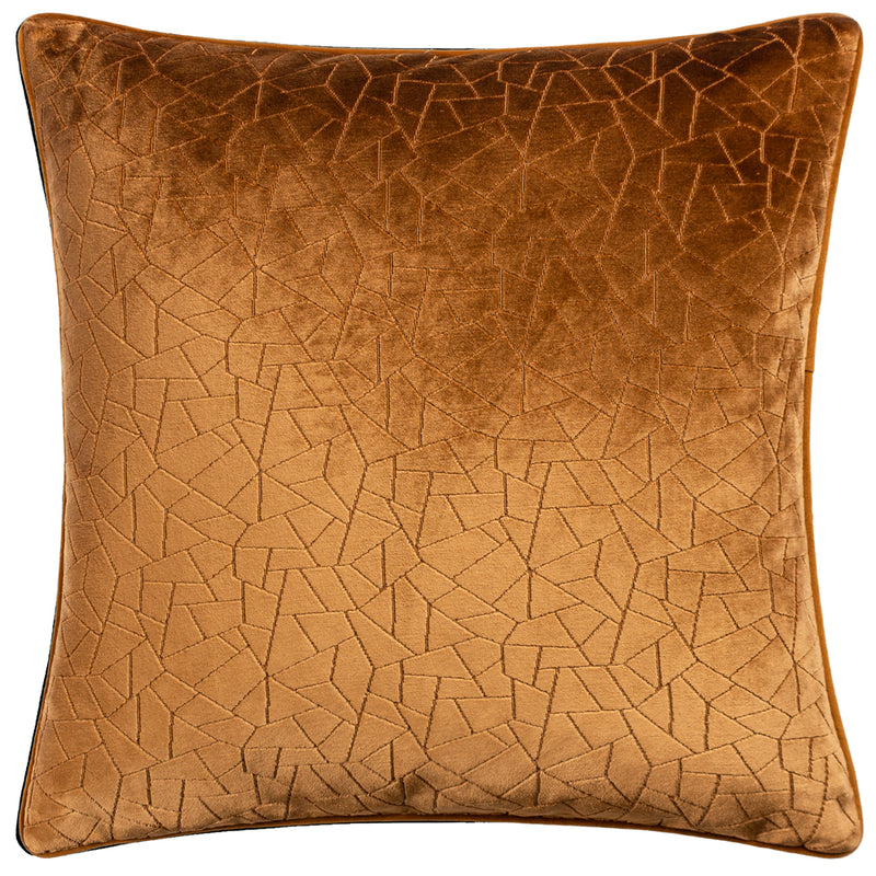 HÖEM Malans Cut Velvet Piped Cushion Cover in Bronze