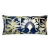 Paoletti Malaysian Palm Foil Printed Cushion Cover in Navy