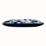 Paoletti Malaysian Palm Foil Printed Cushion Cover in Navy