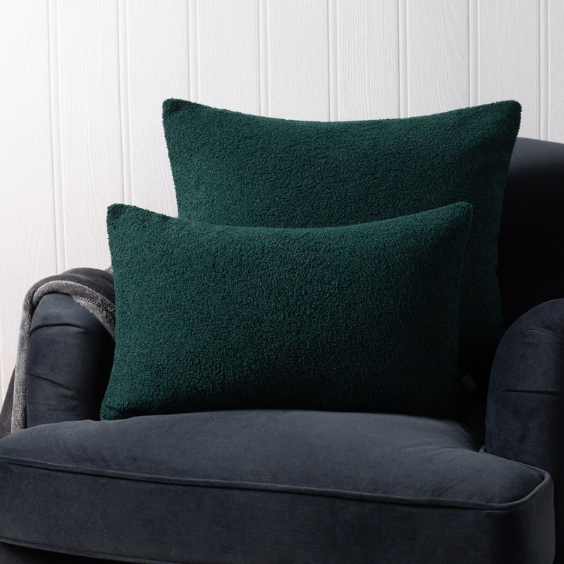 furn. Malham Fleece Rectangular Cushion Cover in Emerald