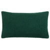 Plain Green Cushions - Malham Fleece Rectangular Cushion Cover Emerald Furn