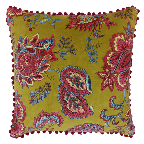 Paoletti Malisa Paisley Cushion Cover in Lemon Curry