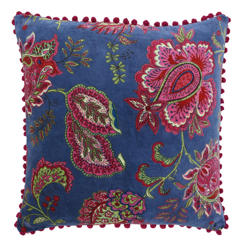 Paoletti Malisa Paisley Cushion Cover in Smoke Blue