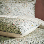 EW by Edinburgh Weavers Malory Traditional Floral Printed Piped Duvet Cover Set in Eucalyptus