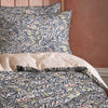 EW by Edinburgh Weavers Malory Traditional Floral Printed Piped Duvet Cover Set in Navy