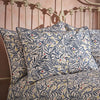 EW by Edinburgh Weavers Malory Traditional Floral Printed Piped Pillowcase Pair in Navy