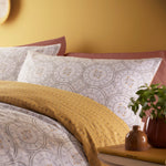 Global Grey Bedding - Mandala  Tribal Duvet Cover Set Grey Furn