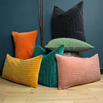 furn. Mangata Soft Velvet Cushion Cover in Ochre