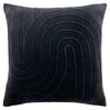 furn. Mangata Soft Velvet Cushion Cover in Black