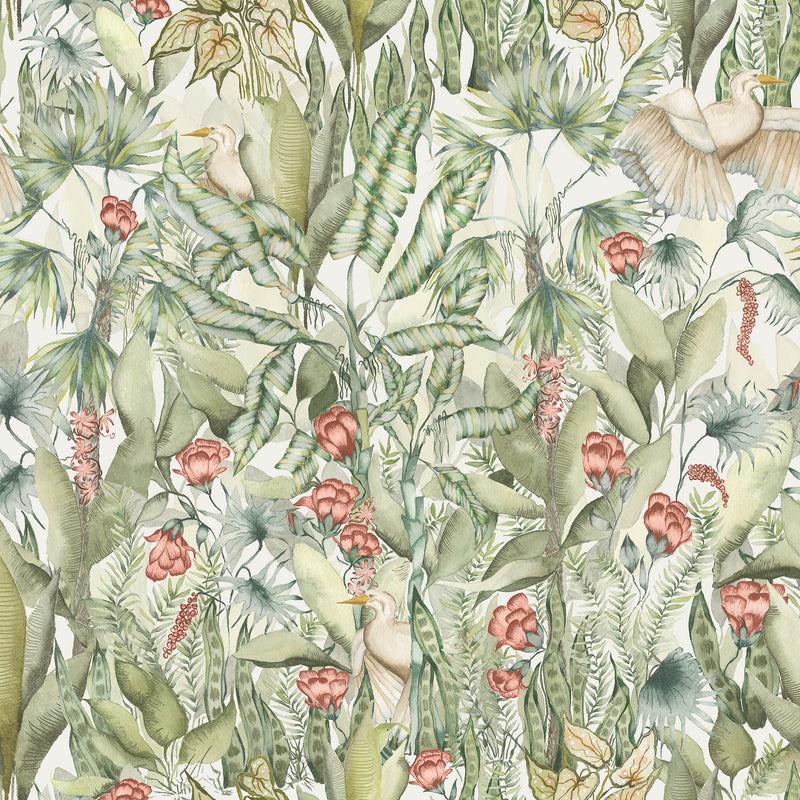  Wallpaper - Mangrove  1.4m Wide Width Wallpaer (By the Metre) Moss Voyage Maison