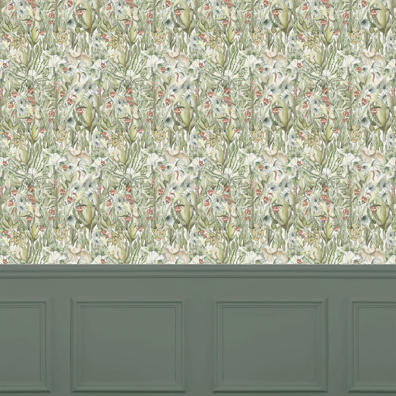  Wallpaper - Mangrove  1.4m Wide Width Wallpaer (By the Metre) Moss Voyage Maison