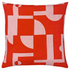 furn. Manhattan Abstract Cushion Cover in Pink/Red