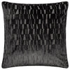 Geometric Black Cushions - Manhattan Velvet Cushion Cover Charcoal Paoletti