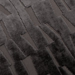 Geometric Black Cushions - Manhattan Velvet Cushion Cover Charcoal Paoletti