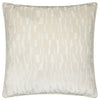Geometric Cream Cushions - Manhattan Velvet Cushion Cover Ivory Paoletti