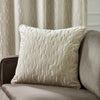 Geometric Cream Cushions - Manhattan Velvet Cushion Cover Ivory Paoletti
