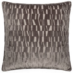 Geometric Brown Cushions - Manhattan Velvet Cushion Cover Mink Paoletti