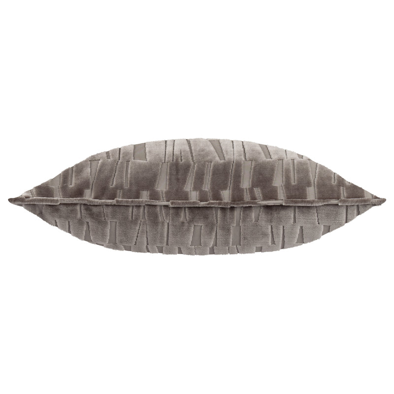 Geometric Brown Cushions - Manhattan Velvet Cushion Cover Mink Paoletti