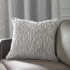 Geometric Grey Cushions - Manhattan Velvet Cushion Cover Silver Paoletti