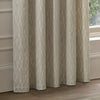 Geometric Cream Curtains - Manhattan Velvet Room Darkening Eyelet Curtains Ivory Paoletti